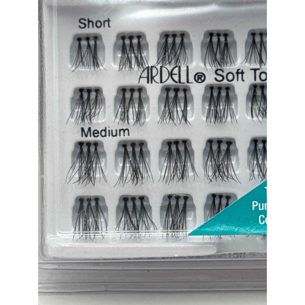 Ardell Soft Touch Trios Black Individual False Eyelashes Short & Medium 2 Packs - Picture 4 of 6